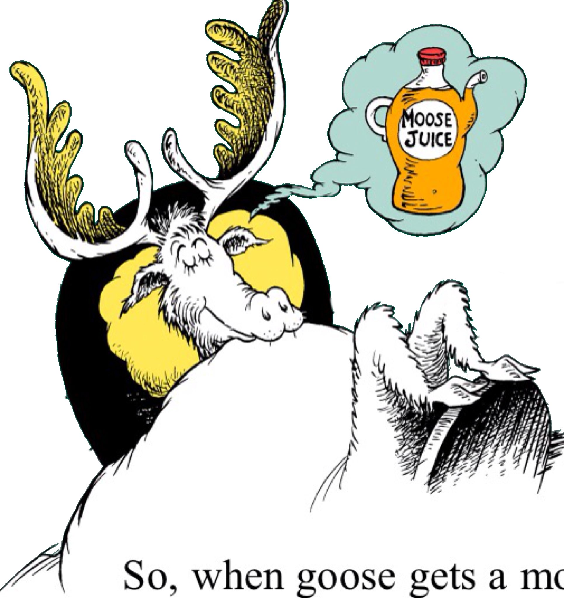 Moose - Png - Dr Seuss Sleep Book Moose Juice (1930x2048), Png Download