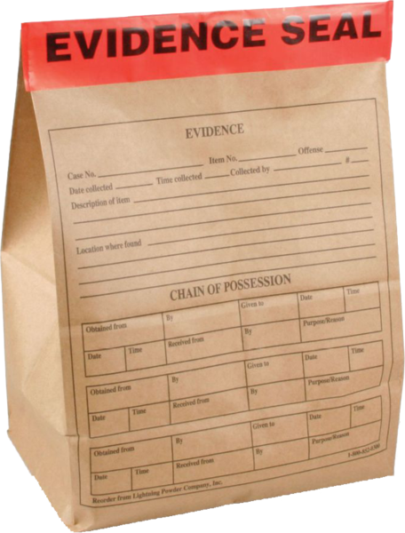 Share This Image - Extra-large Evidence Seals, 4" X 12", Pack Of 100 (456x600), Png Download