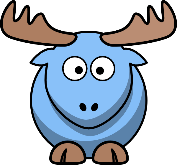 Pale Blue Moose Svg Clip Arts 600 X 560 Px (600x560), Png Download