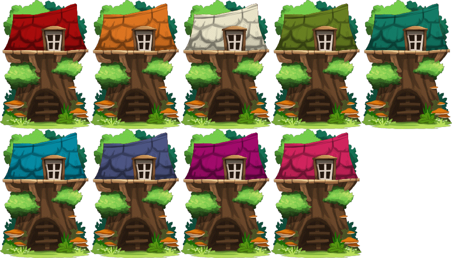 House Tree House Colors L1 - House (910x520), Png Download
