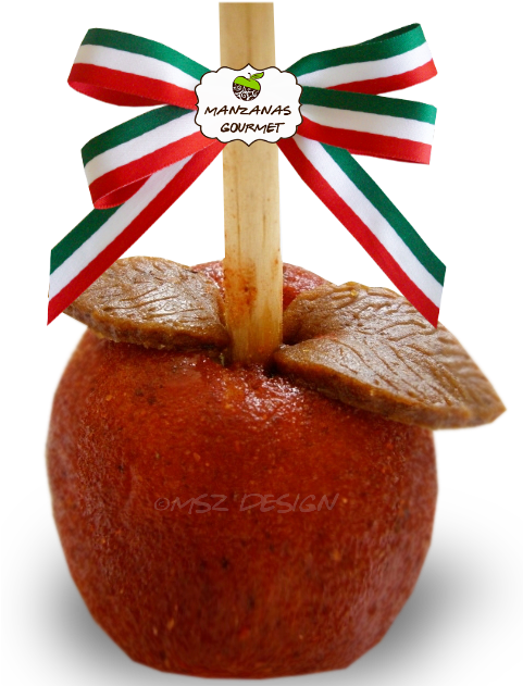 Manzana Cubierta Con Pulpa De Tamarindo Y Chile En - Manzana Fistas Patrias (480x640), Png Download