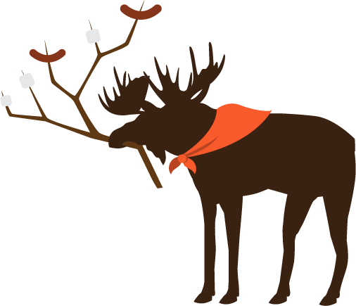 Moose - Summer Moose (506x435), Png Download