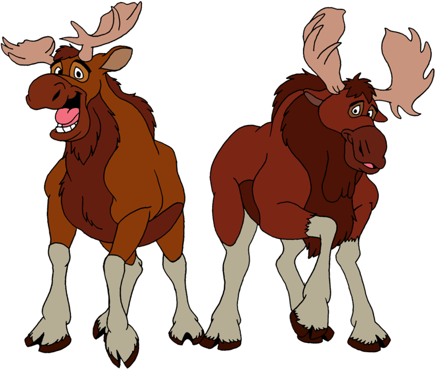 Moose Clipart Tuke - Brother Bear Rutt And Tuke (900x776), Png Download
