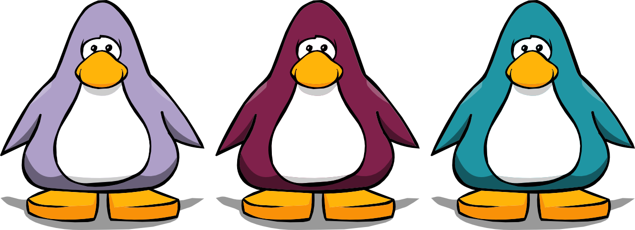 Color Vote 2009 Penguins - Club Penguin Penguin Colors (1280x465), Png Download
