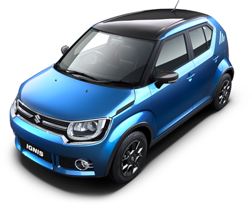 Tinsel Blue And Tinsel Blue W/arctic White Maruti Suzuki - Maruti Suzuki Nexa Ignis (500x406), Png Download