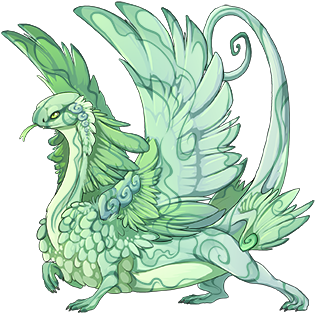 Qmwklfa - Green Dragon Flight Rising (350x350), Png Download