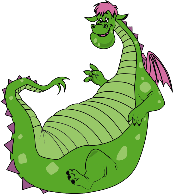 Dragon Clipart Green Dragon - Pete's Dragon Cartoon (750x843), Png Download