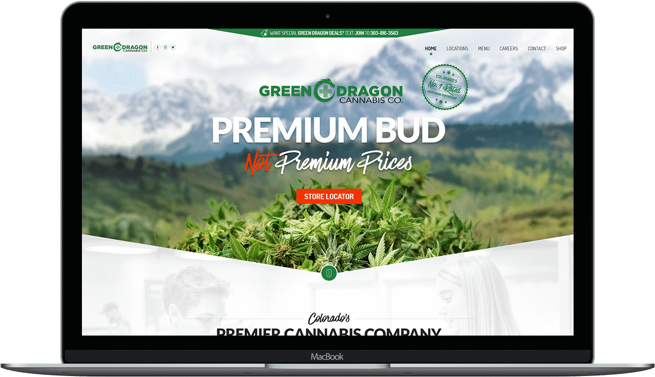 Green Dragon Cannabis Company Operates 10 Locations - Flat Panel Display (1316x774), Png Download