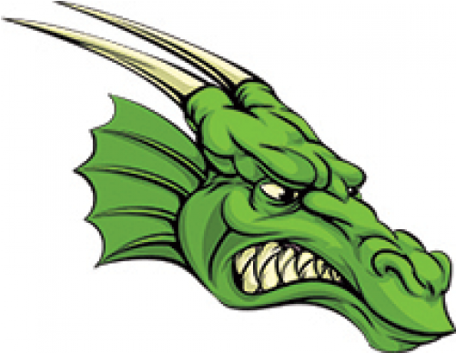Cabeza De Dragon Verde (500x500), Png Download