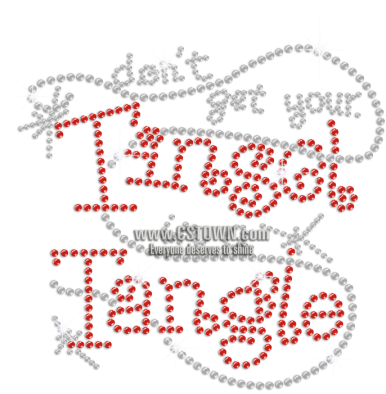 Don't Get Your Tinsel In A Tangle Iron On Rhinestud - Illustration (450x450), Png Download