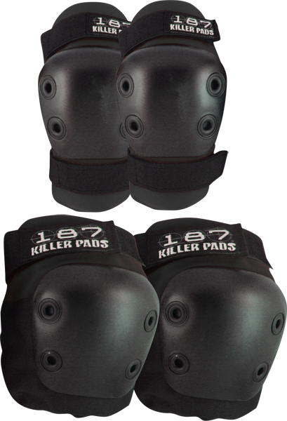 3b1871comb1smkk V=1485015938 - 187 Killer Pads Black X-small Knee Elbow Pad Set (409x600), Png Download