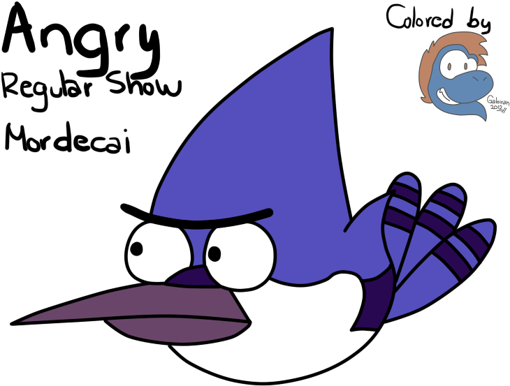 Angry Mordecai - Mordecai Angry Bird (751x601), Png Download