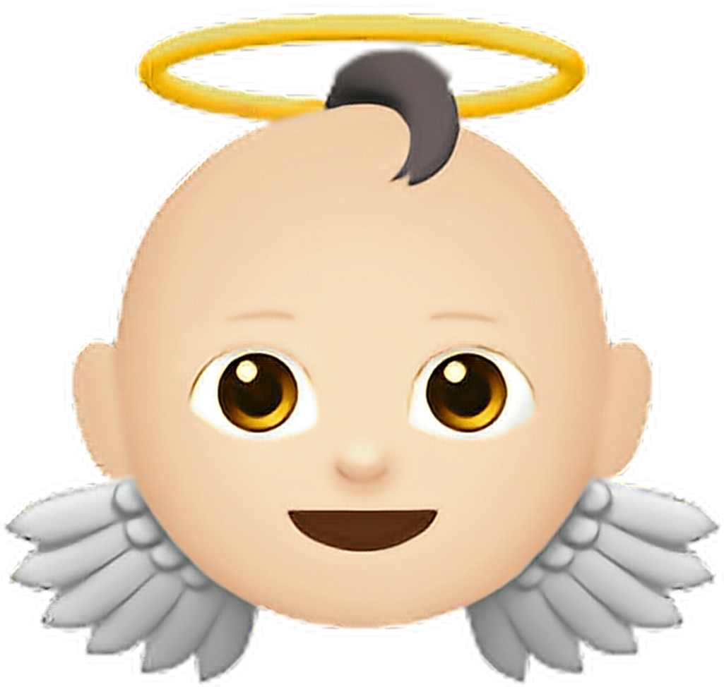Angel Emoji 👼🏻 Emoji Iphone Iphoneemoji Angel Emotico - Baby Angel Emoji (1024x1024), Png Download