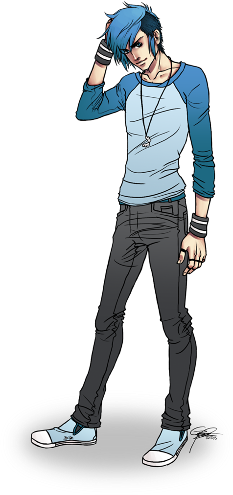 Mordecai And Regular Show Image - Mordecai As A Human (500x1023), Png Download