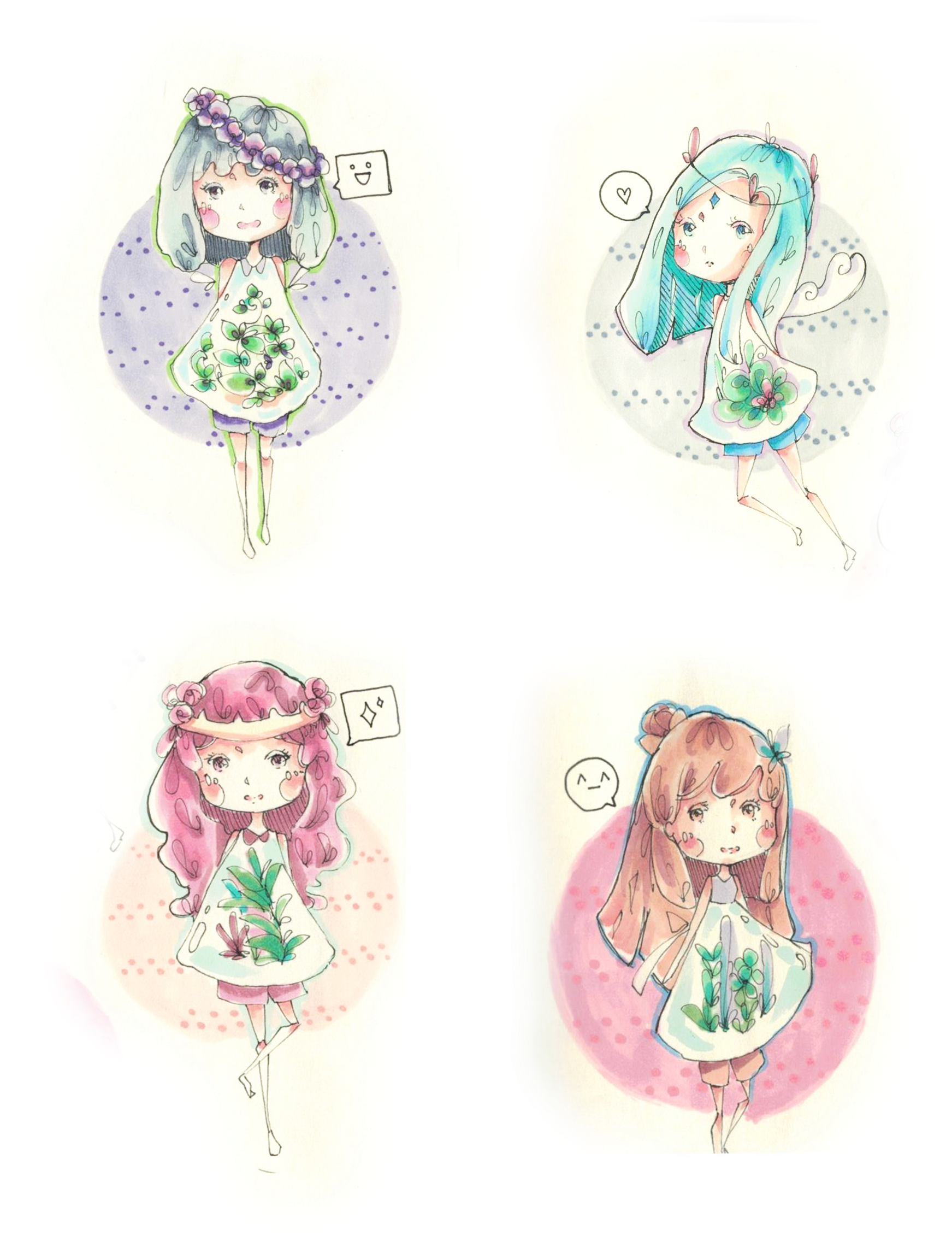 Terrarium Adoptables Batch Auction [open] By Hapiyuu - Cartoon (1800x2400), Png Download