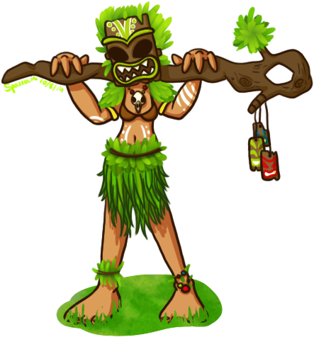Drawn Armor Terraria - Tiki Mask Terraria (500x494), Png Download