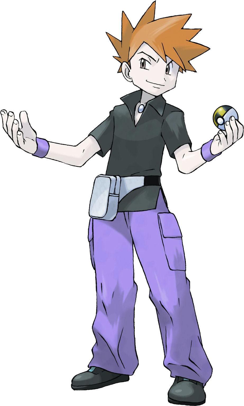 Blue During His First Journey - Pokemon Blue Character (923x1537), Png Download