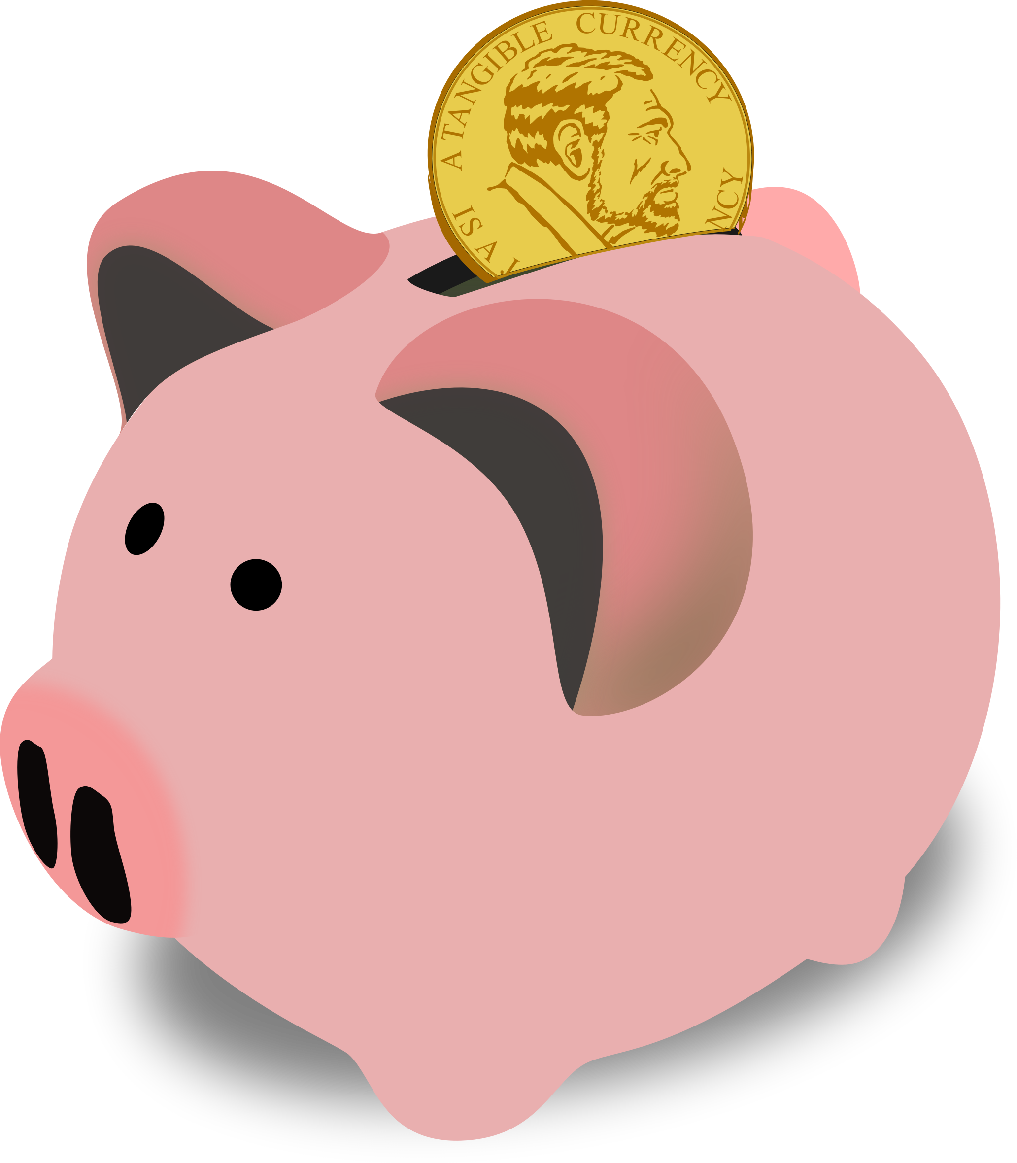 Piggy Bank Png Library - Clip Art Piggy Bank (2064x2360), Png Download