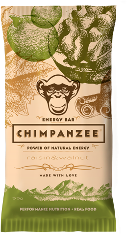 Raisin & Walnut - Chimpanzee Energy Bar 1 Bar Of 55 Grams Raisin & (331x489), Png Download