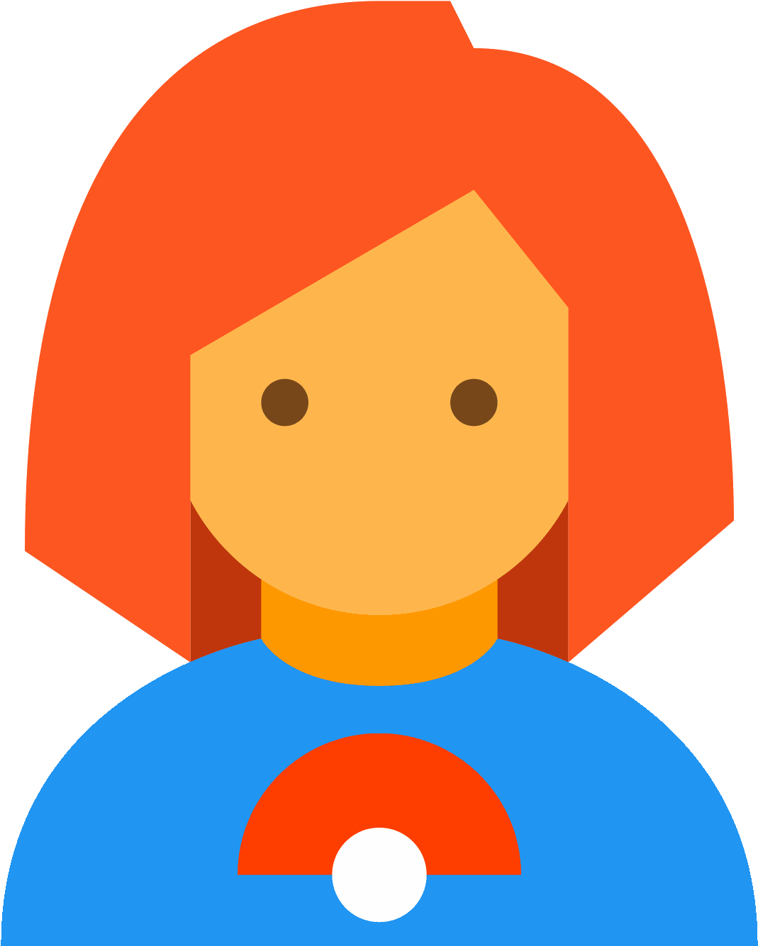 Pokemon Clipart Red Orange - Iconos De Mujeres A Color Png (1600x1600), Png Download
