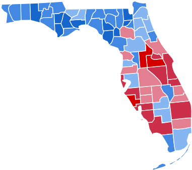Florida Presidential Election Results - Florida Gubernatorial Election 2018 (400x355), Png Download
