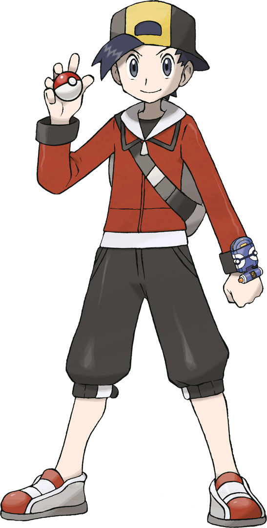 Red Ethan - Pokemon Trainer Gold (547x1080), Png Download