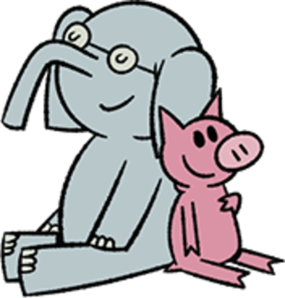 Clip Library Download Collection Of High Quality Free - Elephant And Piggie Clipart (574x600), Png Download