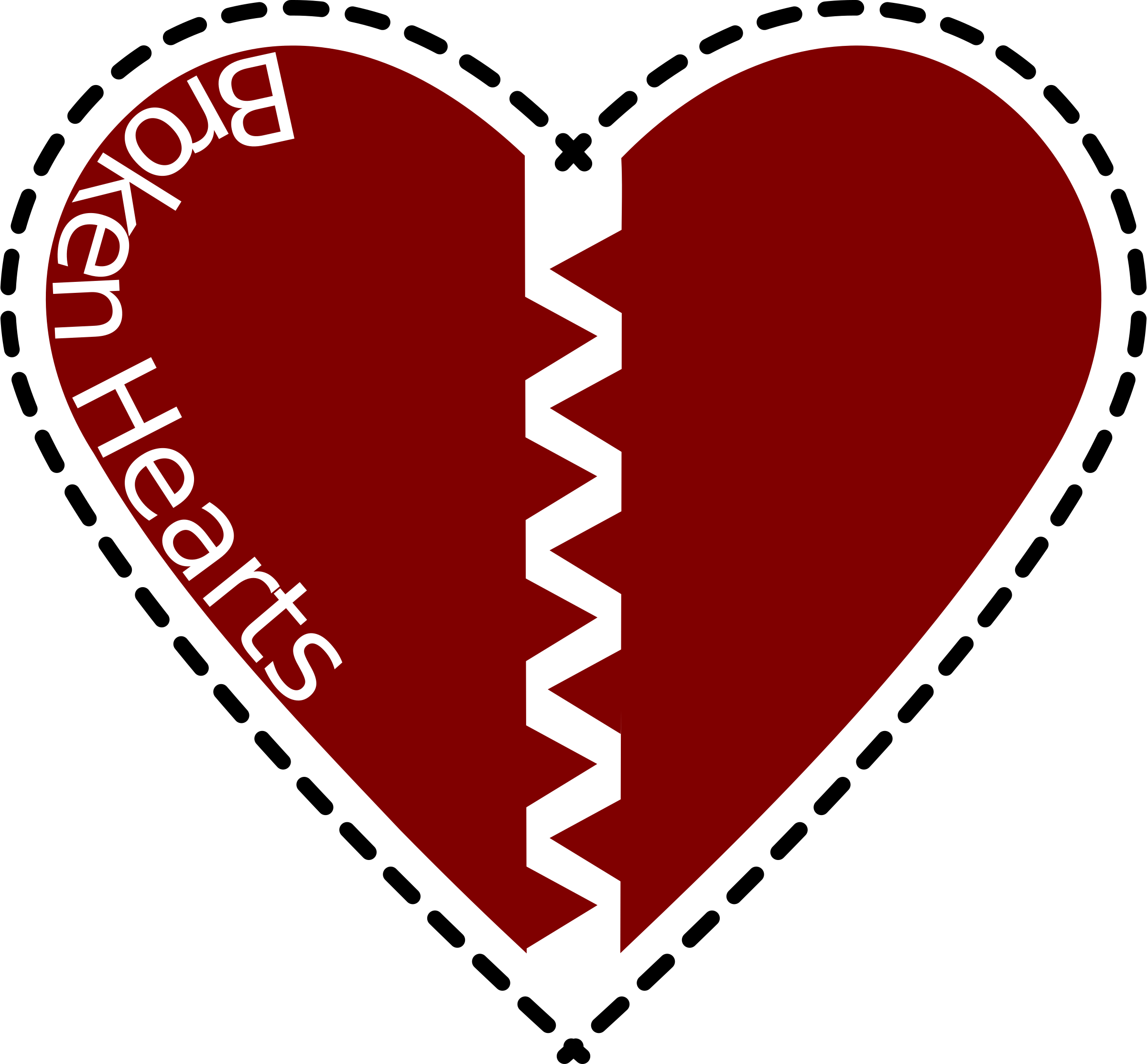Clipart - Red Broken Heart Throw Blanket (2400x2227), Png Download