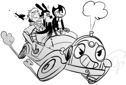 I Decided To Draw Some More “who Framed Bendy Drew” - Tumblr (500x337), Png Download