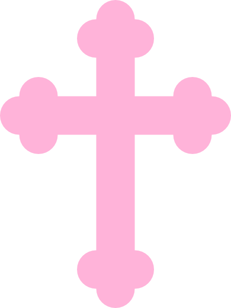 Light Clipart Cross And - Cross Christening (450x600), Png Download