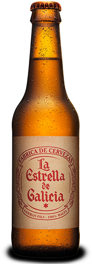 La Estrella De Galicia - La Estrella De Galicia Cerveza (228x582), Png Download