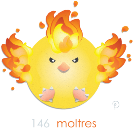 Moltres Remix (500x467), Png Download