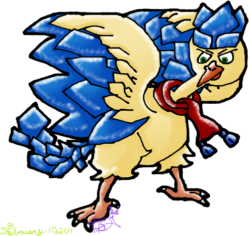 Winter Moltres - Cartoon (540x500), Png Download