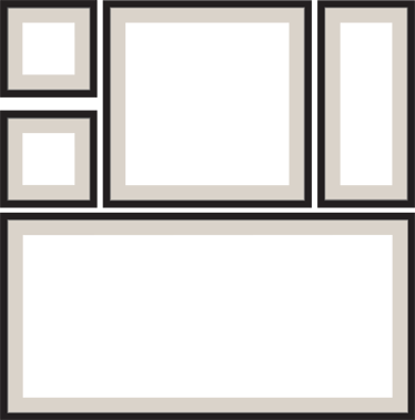 Decorative Frame Composition Sticker - Marcos De Vinilo (374x379), Png Download