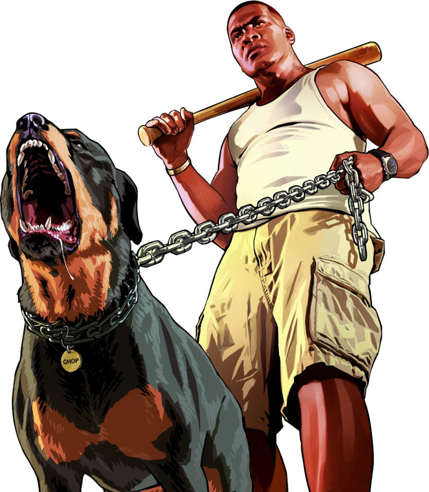Gta V Franklin Png - Grand Theft Auto V Png (835x957), Png Download