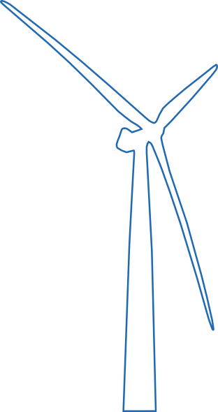 Wind Turbine Png White (312x590), Png Download