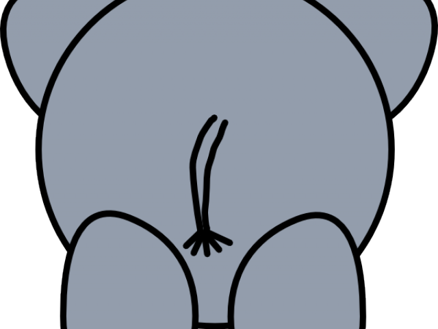 Rear Clipart Elephant - Elephant Png Back (640x480), Png Download