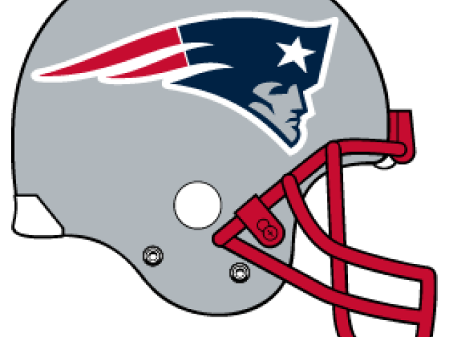 Helmet Clipart Patriots - Patriots Football Helmet Drawing (640x480), Png Download
