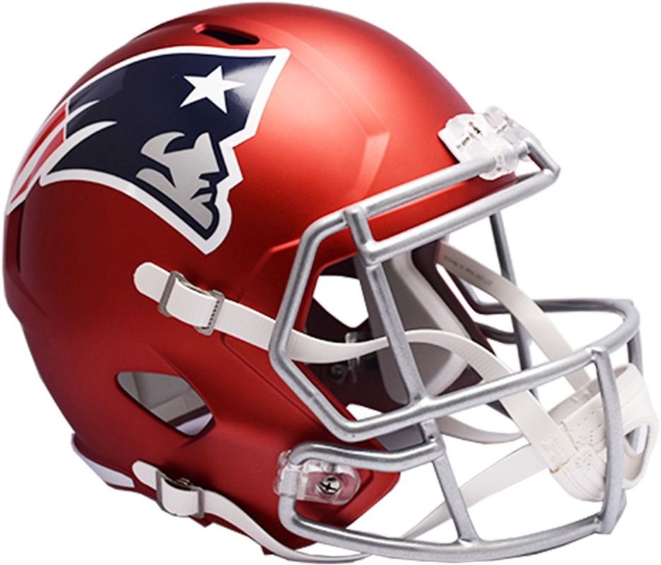 Riddell Deluxe Replica Helmet Blaze - New England Patriots Red Helmet (1000x884), Png Download