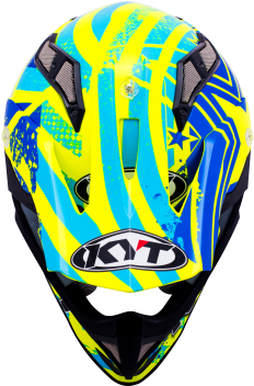 Kyt Helmet Strike Eagle - Kyt Strike Eagle Patriot Blue Yellow (356x357), Png Download