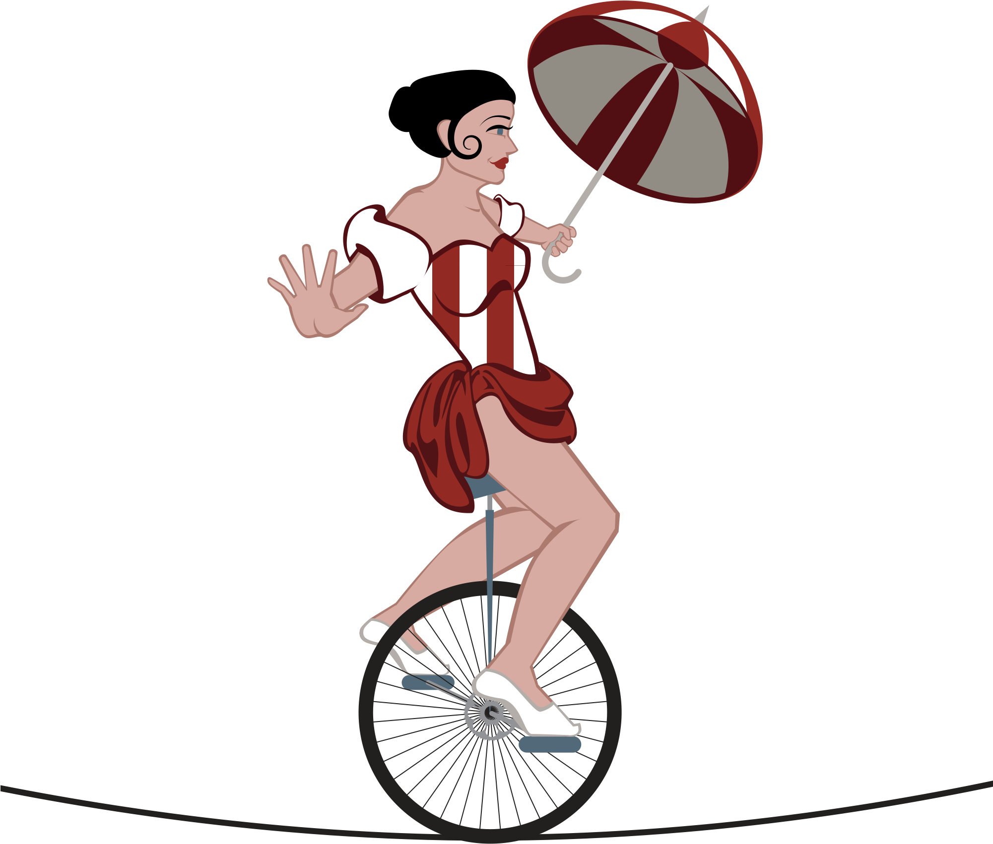 Png Stock Circus Clipart Unicycle - Circus Unicycle Clip Art (2000x2000), Png Download