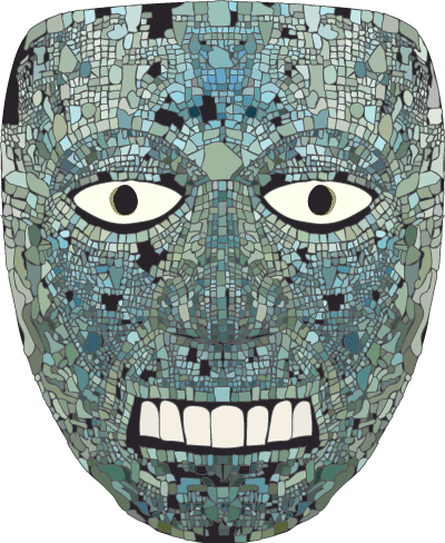 Aztec Masks - Aztec Traditional Mask (400x488), Png Download