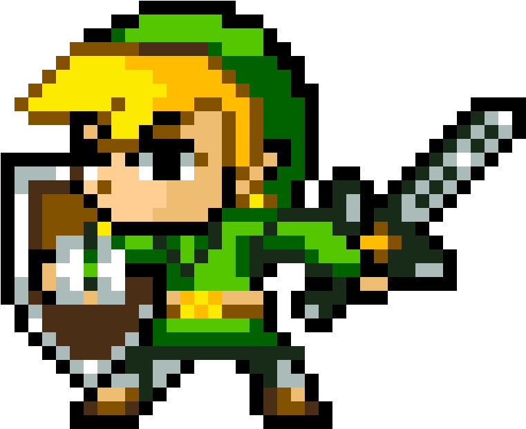 The Legend Of Zelda - Toon Link Pixel Art (846x702), Png Download