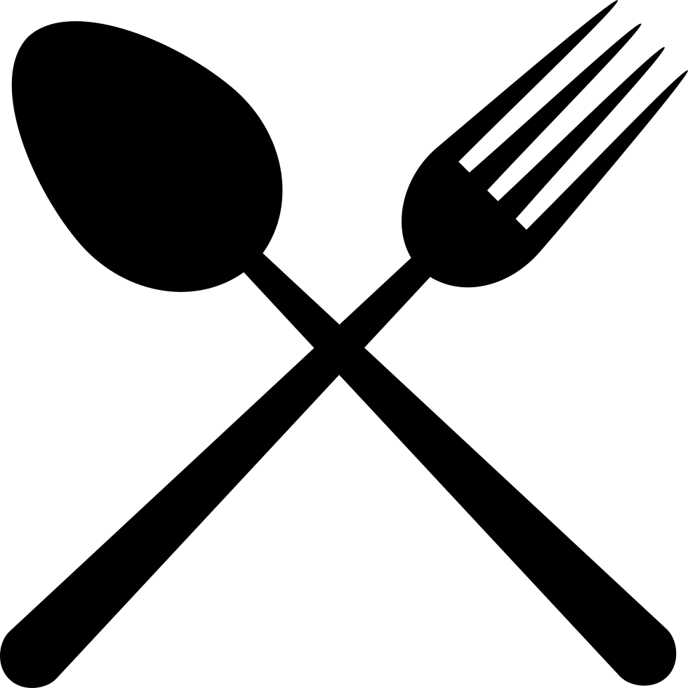 Restaurant Cutlery Symbol Of A Cross Comments - Fork And Spoon Clipart (980x980), Png Download
