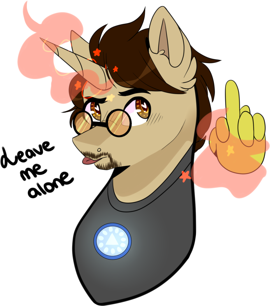 Shade4568, Iron Man, Magic, Marvel, Middle Finger, - Illustration (1024x1093), Png Download