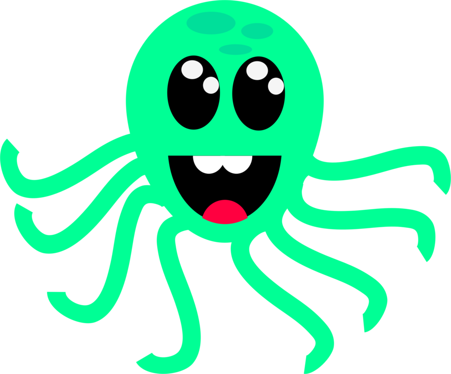 Headstone Octopus Cemetery Smiley Grave - Clip Art (906x750), Png Download