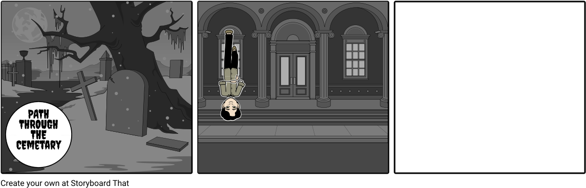 Path Through The Cemetery - Illustration (1164x385), Png Download