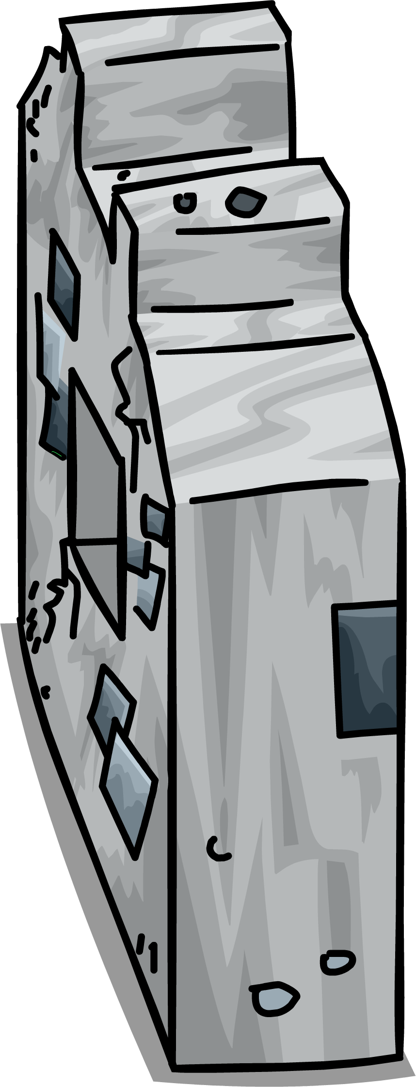 Stone Wall Ruins Sprite 003 (858x2240), Png Download