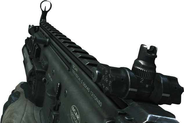 Modern Warfare 3 Scar L Holographic Sight (634x424), Png Download
