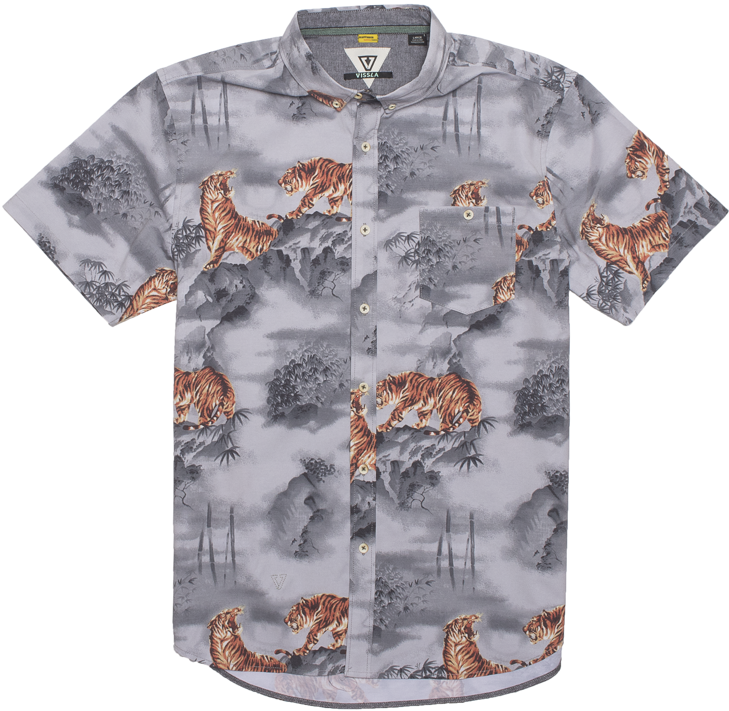 Misty Mountain Woven - Vissla Misty Mountain Short Sleeve M514gmmo (1440x1440), Png Download
